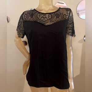 NWT Women’s Black Lacey Top, Size XL